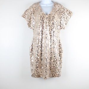 Deb Sequin Open Sleeve Bodycon 1X